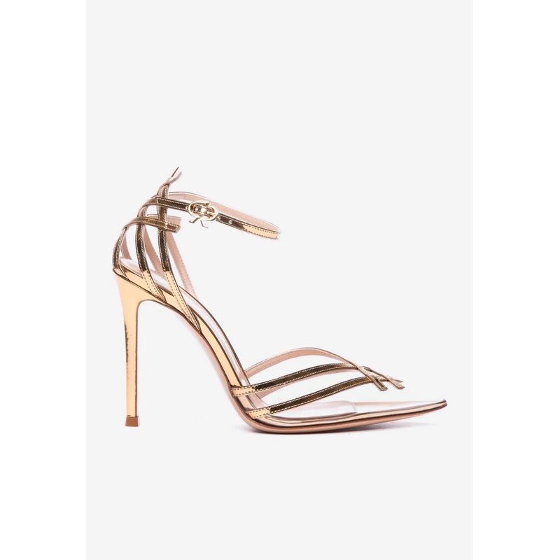 100 Pointed Pumps in Metallic Leather Metallic wshoeseu_EU 35