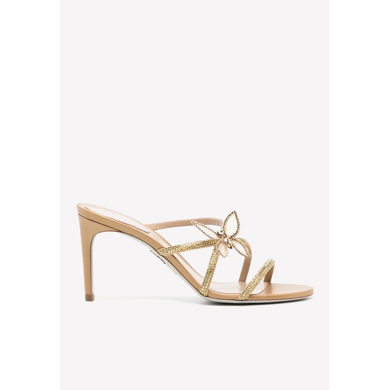80 Butterfly Applique Sandals Gold wshoeseu_EU 35