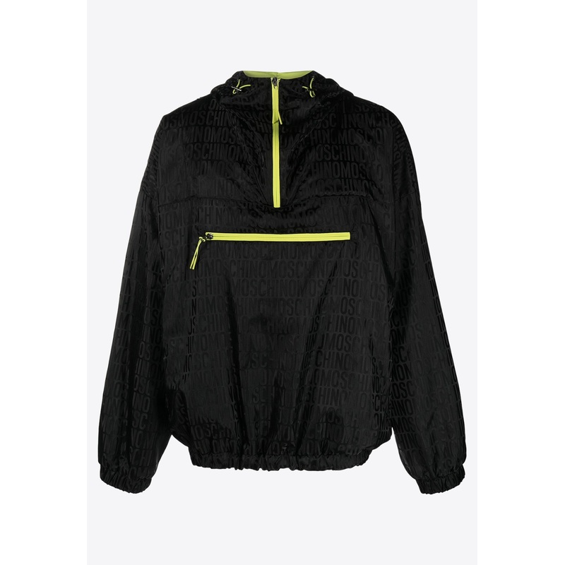 All-Over Logo Lightweight Jacket Black mrtwit_IT 46