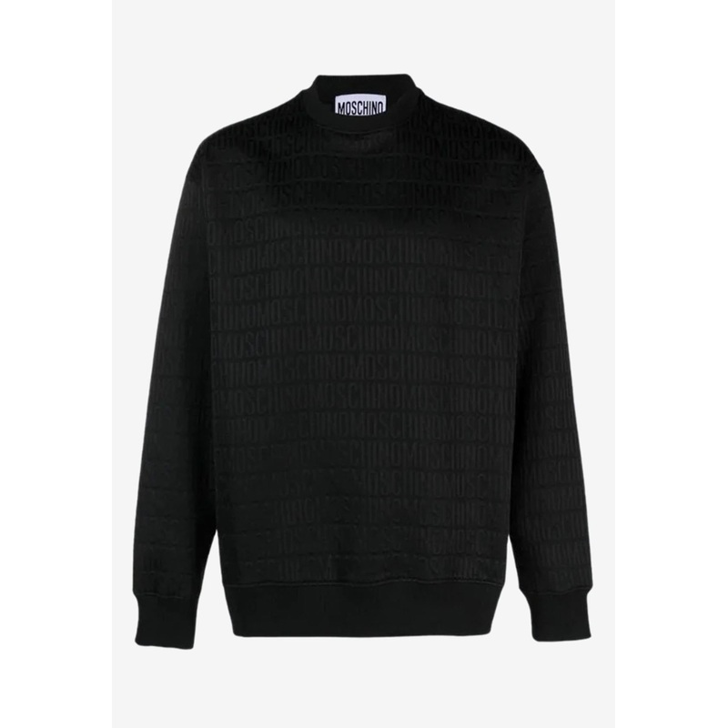 All-Over Logo Pullover Sweatshirt Black mrtwit_IT 46