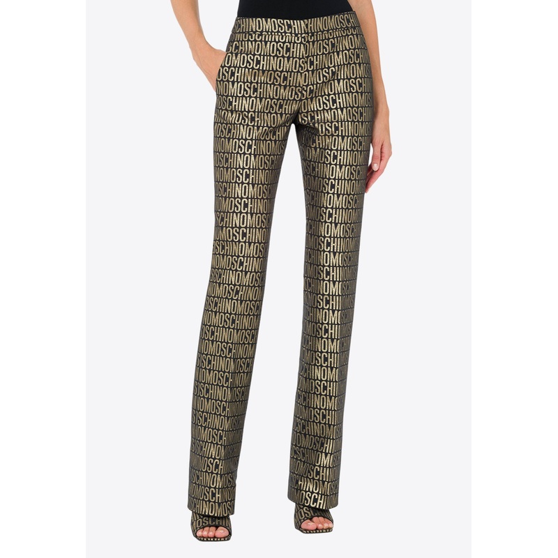 All-Over Logo Tailored Pants Multicolor wrtwit_IT 40