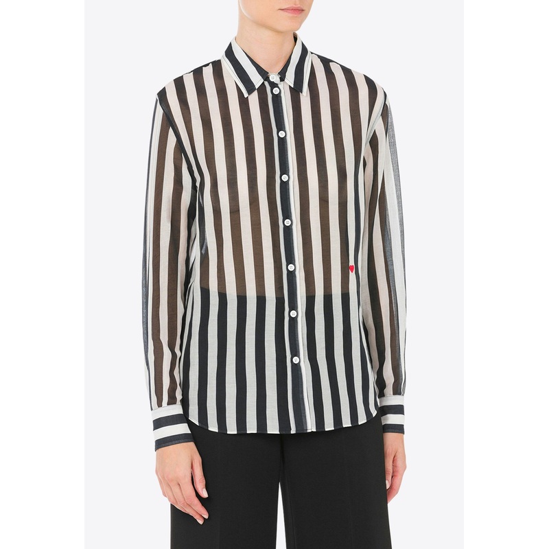 Archive Stripes Long-Sleeved Shirt Monochrome wrtwit_IT 40