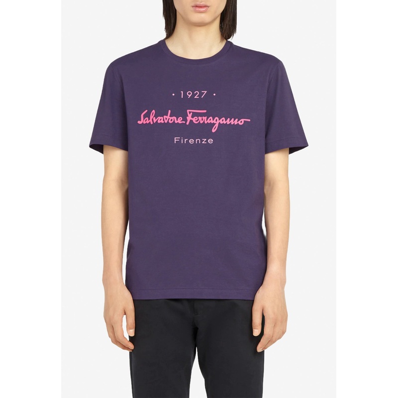 1927 Signature Logo T-shirt Purple mrtwstd_XS