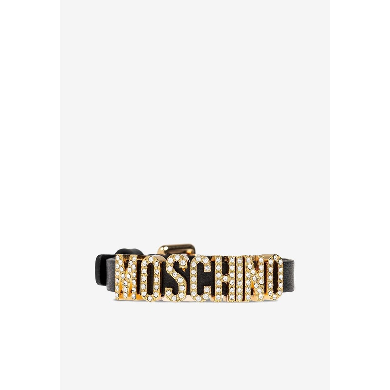 Crystal-Embellished Log Bracelet Black Onesize