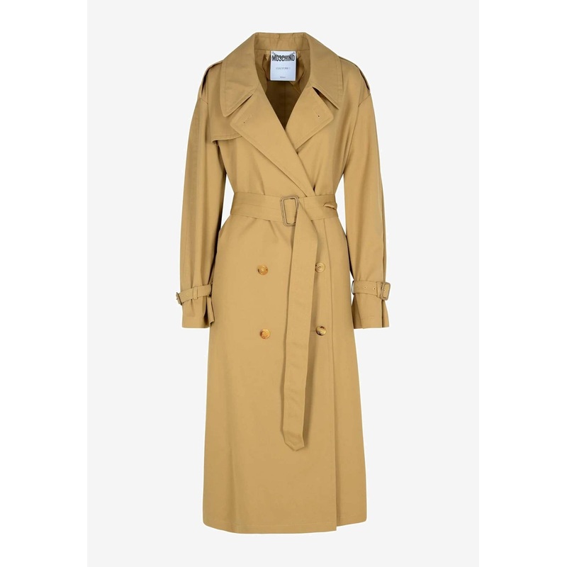 Double-Breasted Trench Coat Beige wrtwit_IT 40