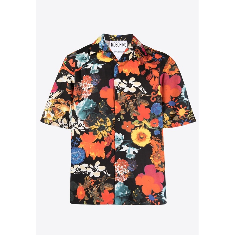 Floral Print Short-Sleeved Shirt Multicolor mrtwshirtseu_EU 38