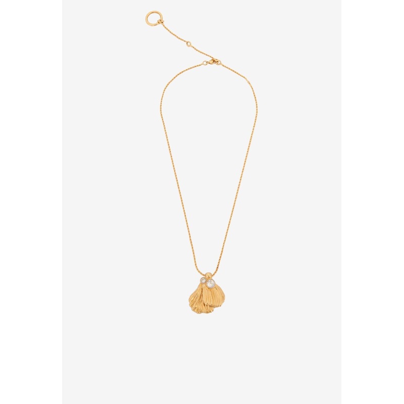 Flower Pendant Necklace Gold Onesize