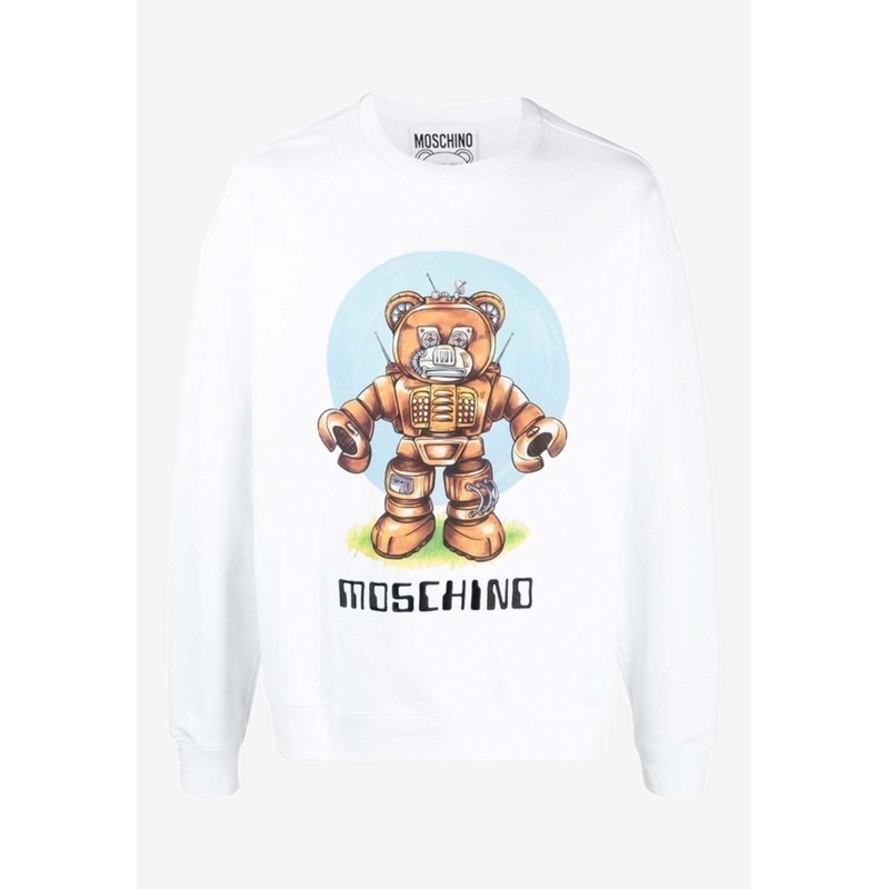 Graphic Print Sweatshirt White mrtwstd_S