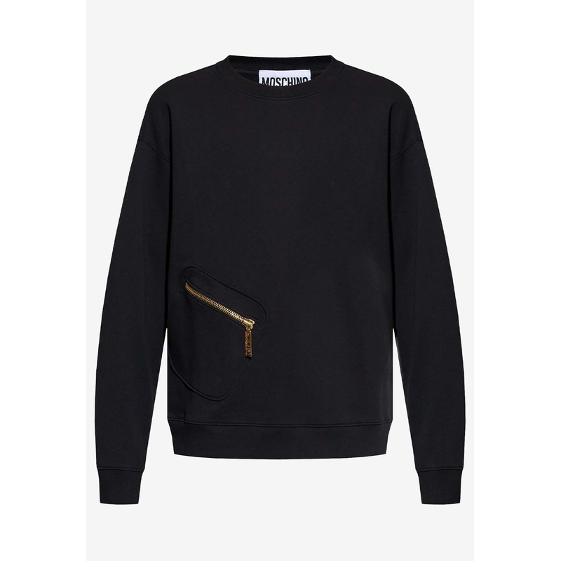 Long-Sleeved Crewneck Sweatshirt Black mrtwstd_S
