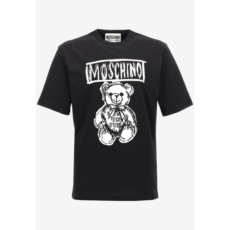 Teddy Bear Logo Crewneck T-shirt Black mrtwstd_XS
