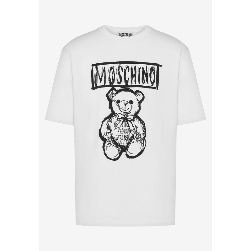 Teddy Bear Logo Crewneck T-shirt White mrtwstd_XS