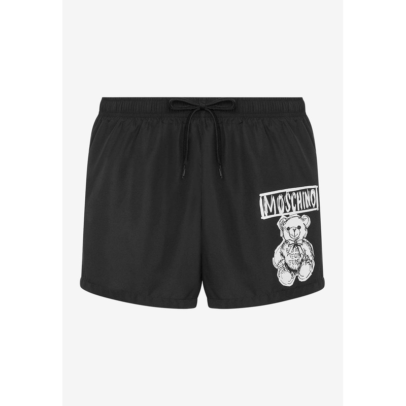 Teddy Bear Logo Swim Shorts Black mrtwit_IT 48