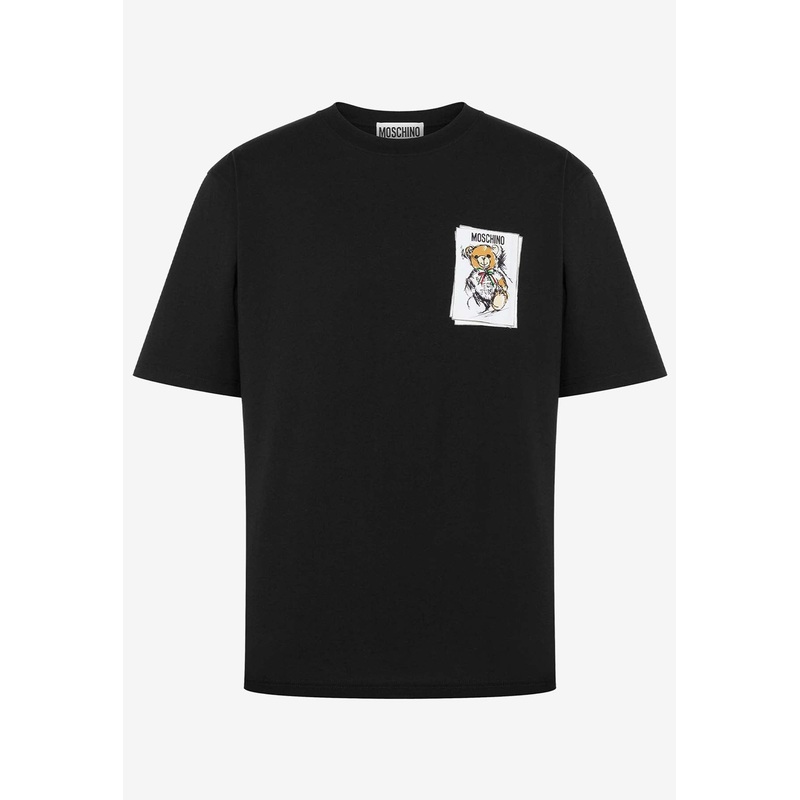 Teddy Bear Logo T-shirt Black mrtwstd_S