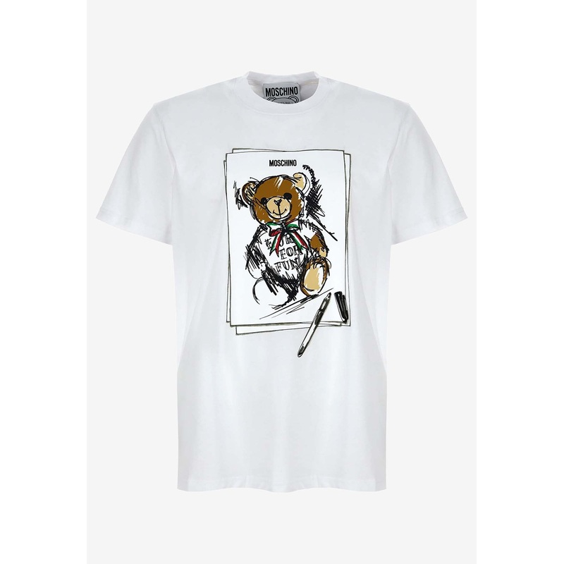 Teddy Bear Logo T-shirt White mrtwstd_M