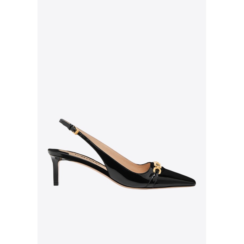 Whitney 55 Patent Leather Slingback Pumps Black wshoeseu_EU 37