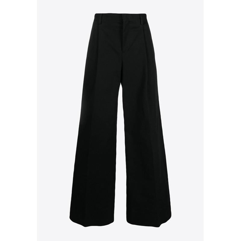 Wide-Leg Pleated Pants Black mrtwit_IT 46