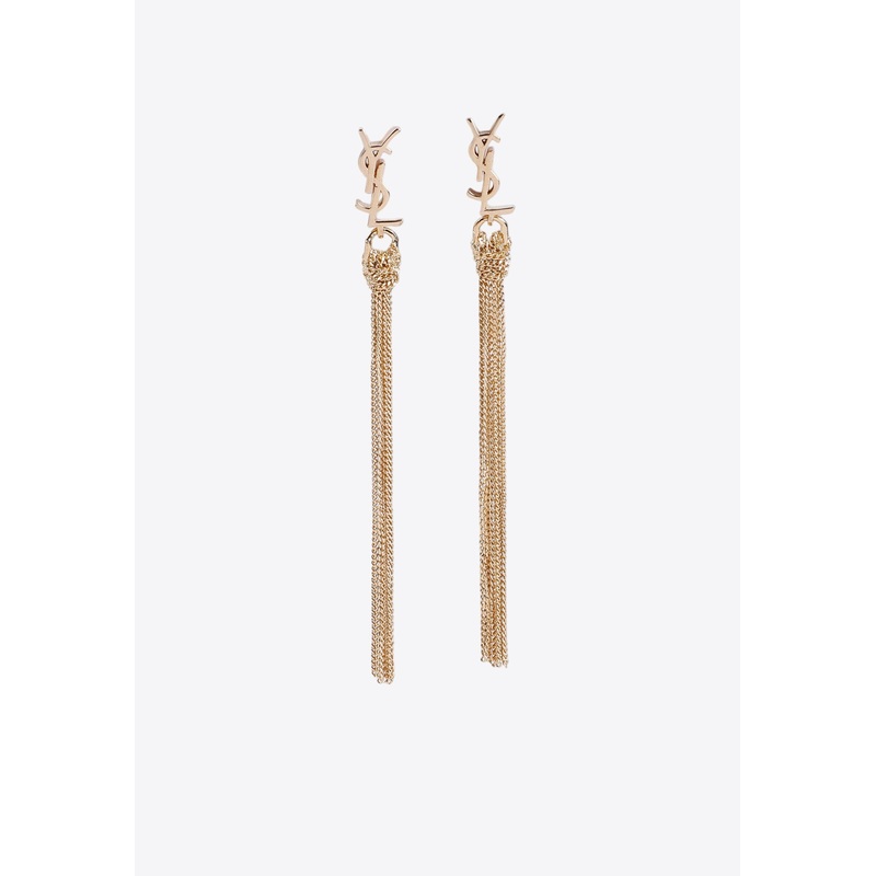 Bo Pompons Chaines Drop Earrings Metallic Onesize
