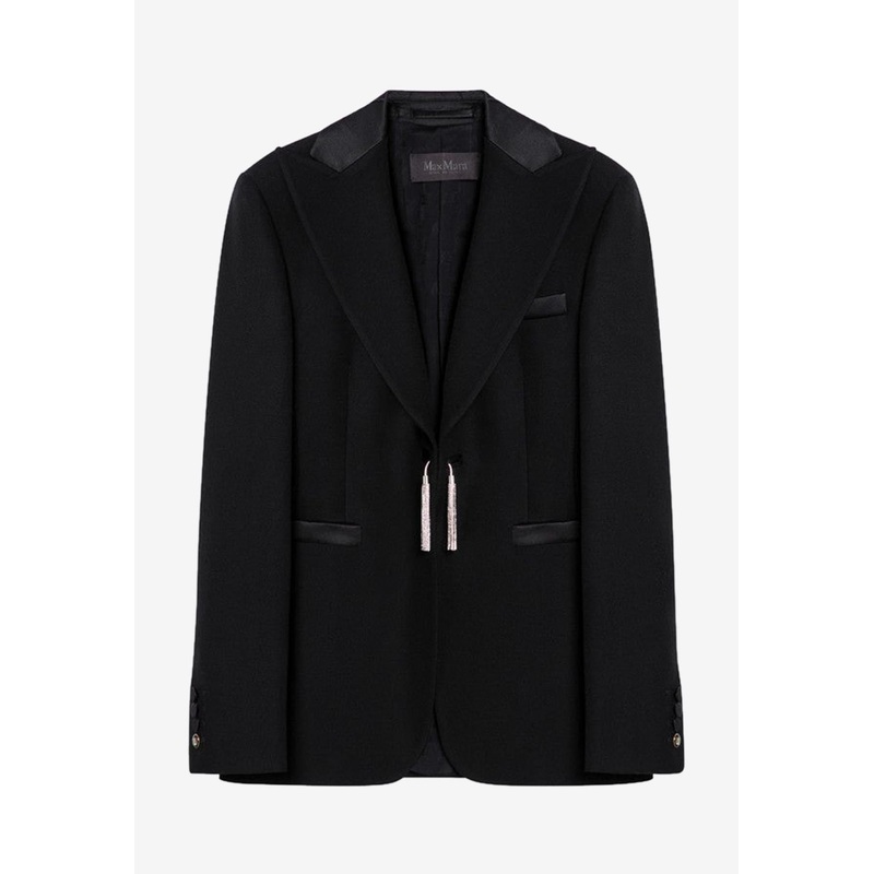 Boemia Single-Breasted Tuxedo Blazer Black wrtwit_IT 38