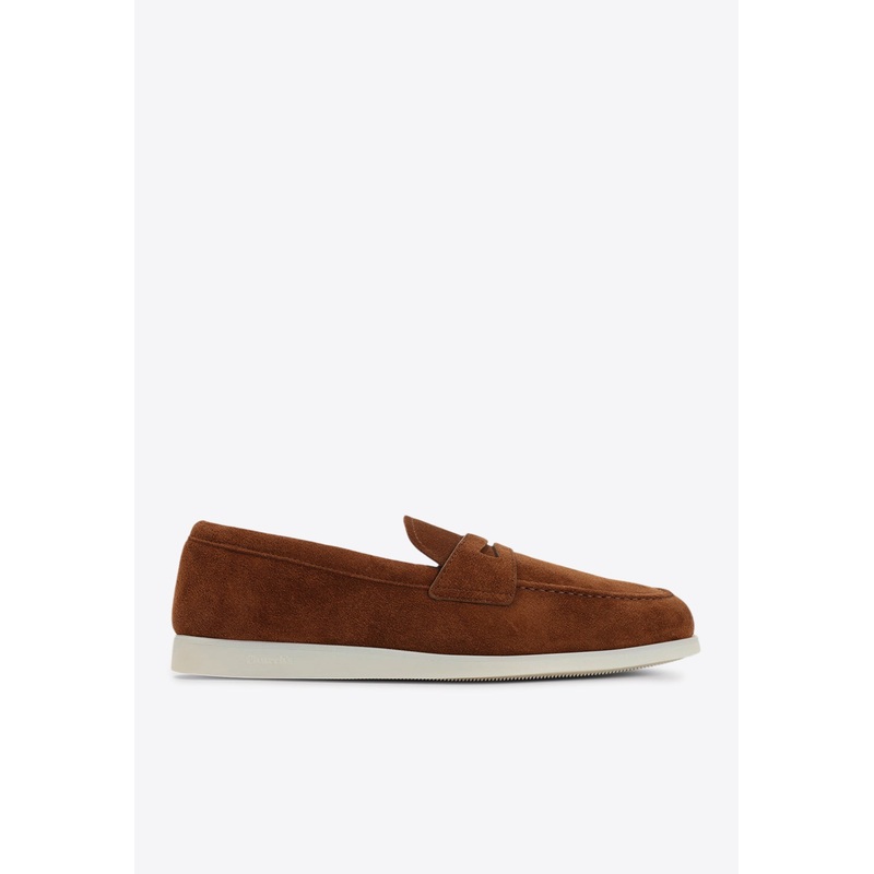 Portsmouth Suede Loafers Brown mshoesuk_UK 7