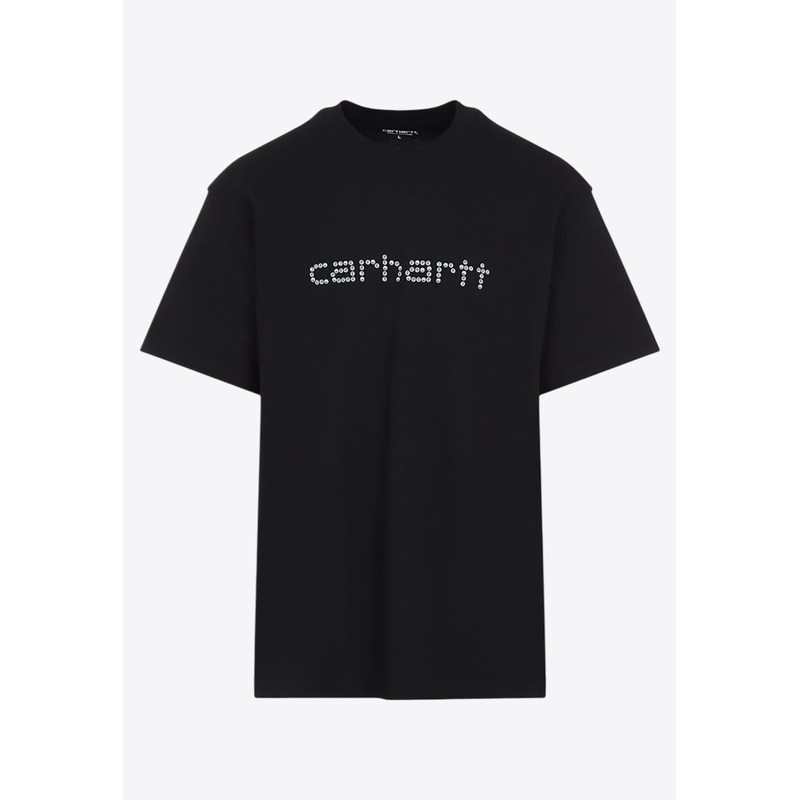 Rivet Script Short-Sleeved T-shirt Black mrtwstd_S