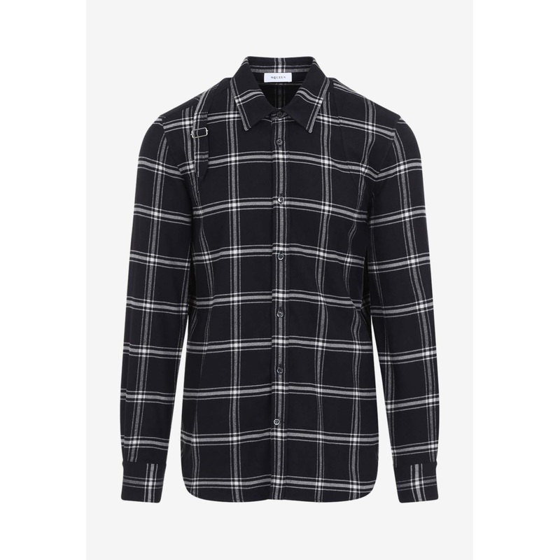 Twin Needle Harness Shirt Black mrtwshirtsam_UK 15+