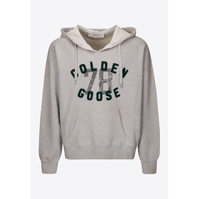 Vintage Logo Printed Hoodie Gray wrtwstd_S