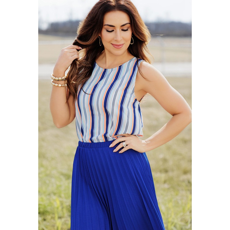 Color Stripe Tank Green S