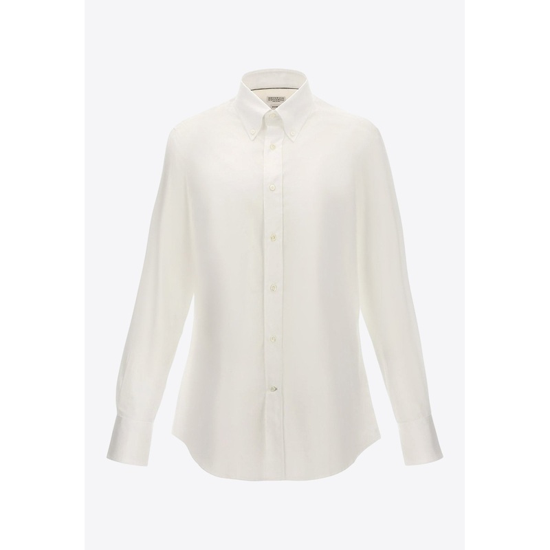 Essential Long-Sleeved Shirt White mrtwstd_XXXS