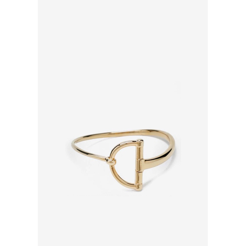 Half Horsebit Choker Necklace Gold Onesize