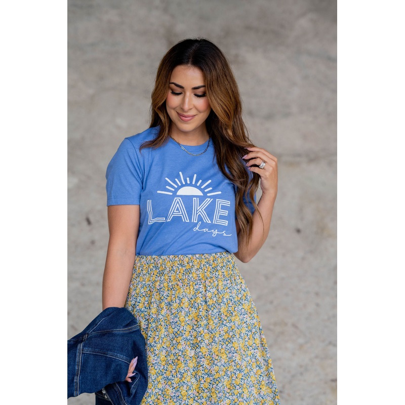 Lake Days Graphic Tee Powder Blue S
