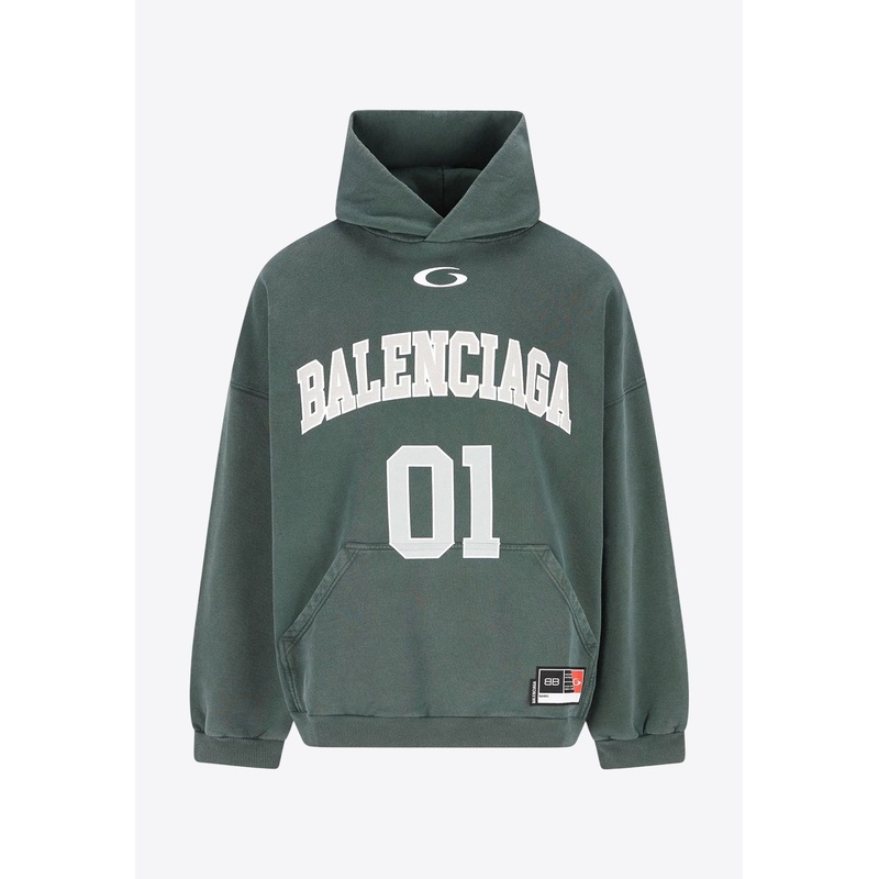 Oversized Basketball Hooded Sweatshirt Green mrtwstd_XS