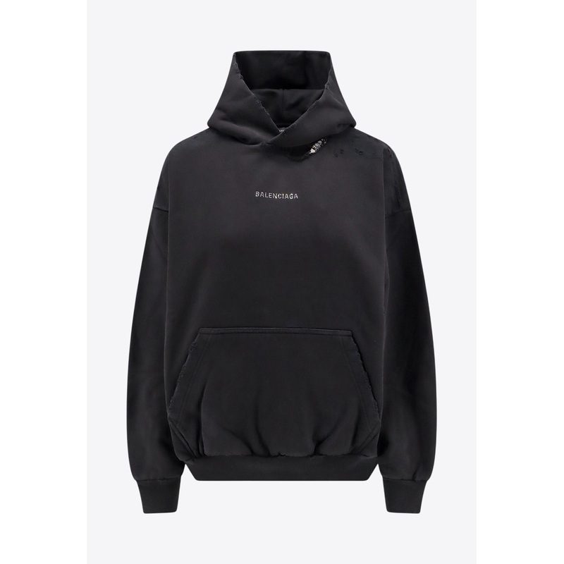 Studded Logo Hooded Sweatshirt Black mrtwstd_S