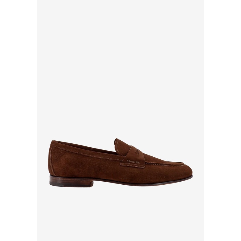 Suede Logo Loafers Brown mshoesuk_UK 7.5