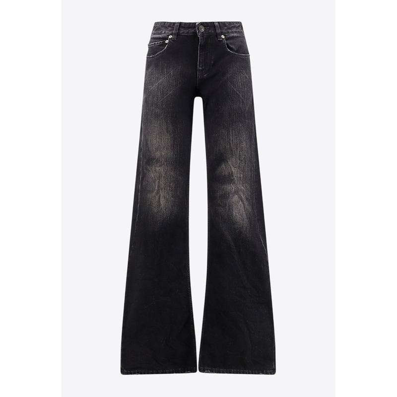 Wide-Leg Faded Jeans Black wrtwbottoms_26