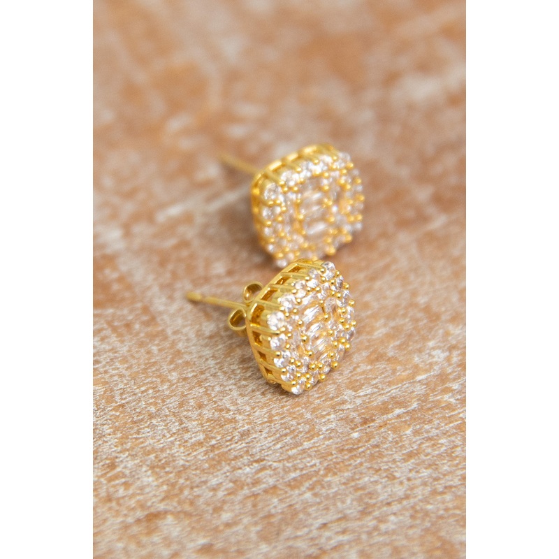 Blinding Lights Stud Earrings Gold