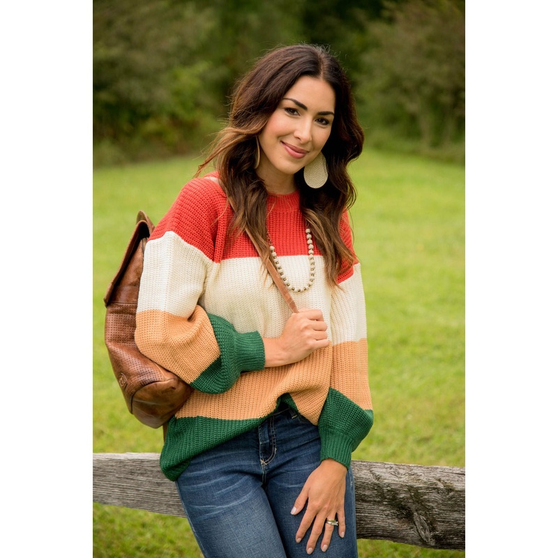 Color Blocked Sweater Grey S