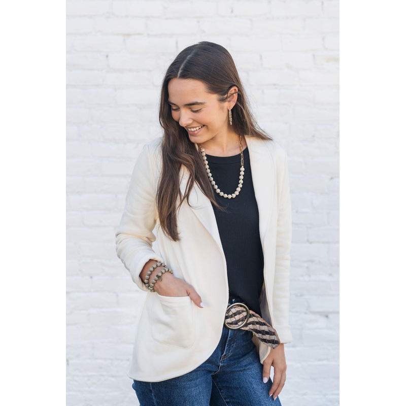 Everyday Dual Pocket Blazer Charcoal S