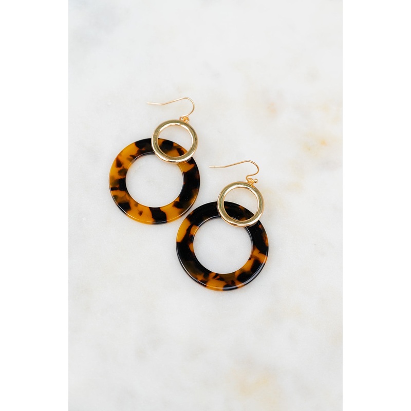Safari Hoop Earrings Brown