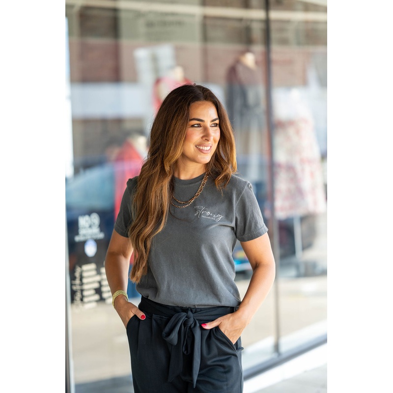 Be Pretty Graphic Tee Charcoal S