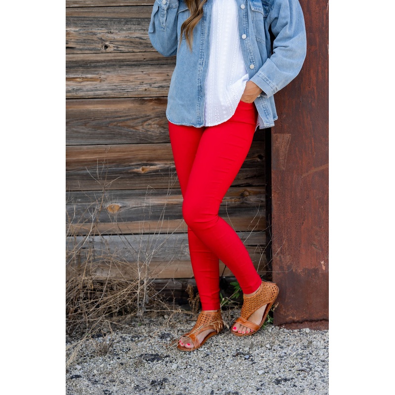 Betsey’s Jeggings – Red Red S