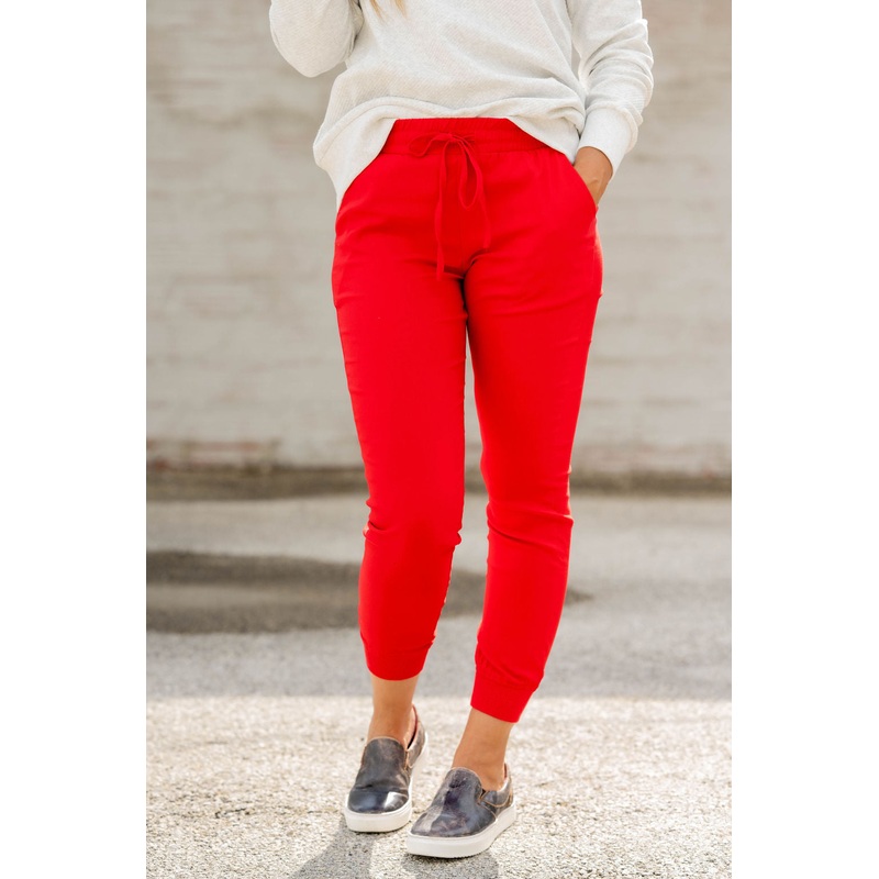 Betsey’s Joggers – Red Red S