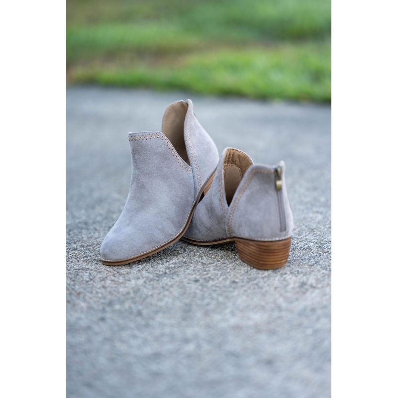 Bluffin Corkys Grey Faux Suede Ankle Boot Grey 6