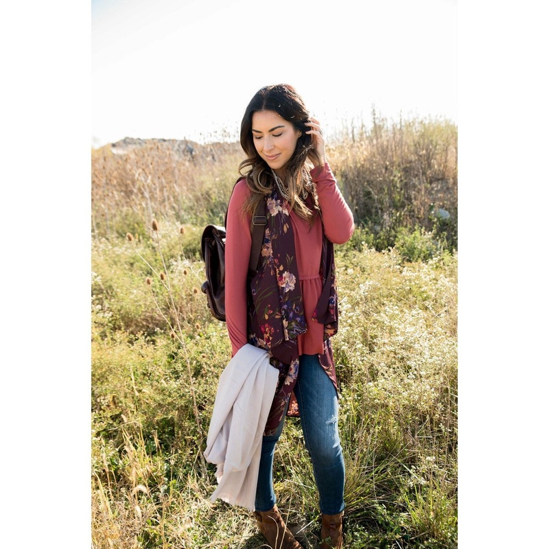 Floral Vest Plum S