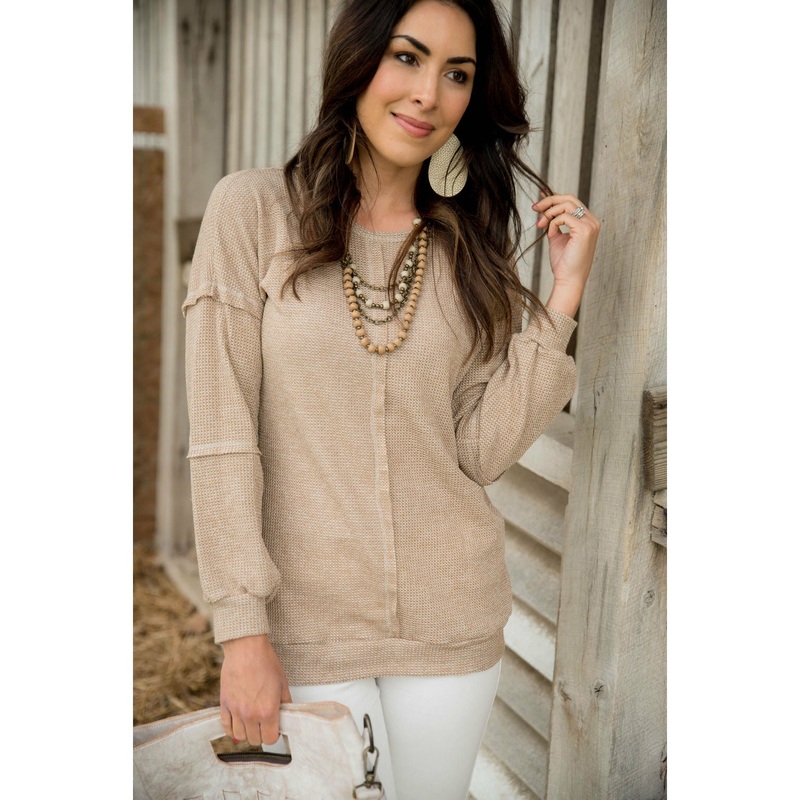 Lightweight Slub Sweater Olive S