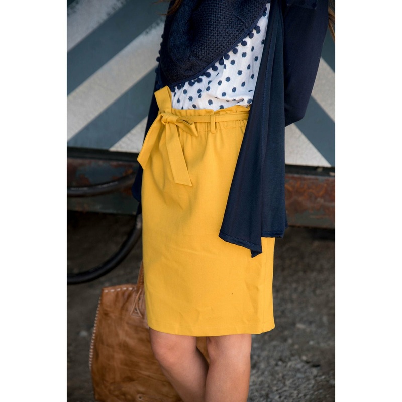 Tie Front Skirt Mocha S