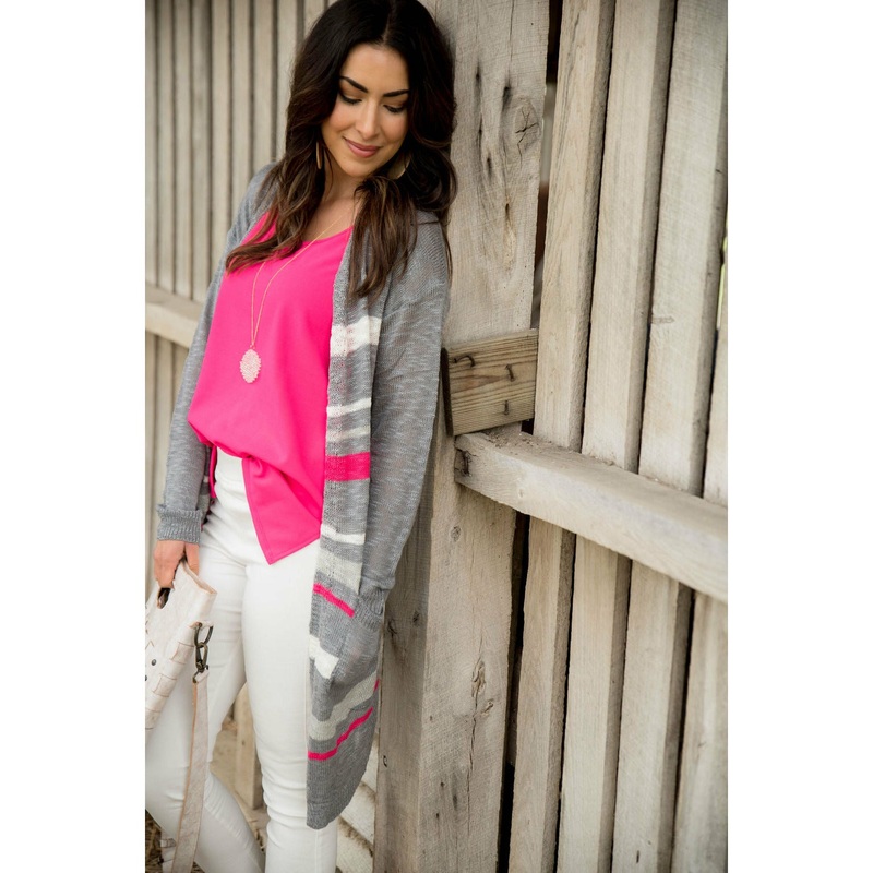 Accent Tissue Cardigan S Green