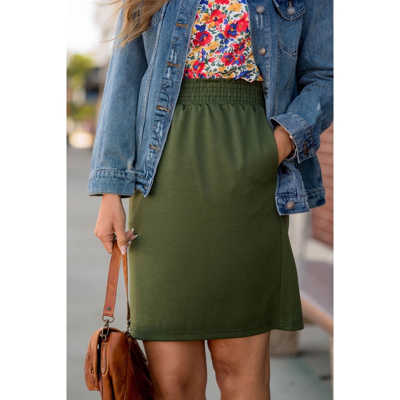 Basic Skirt Burgundy S