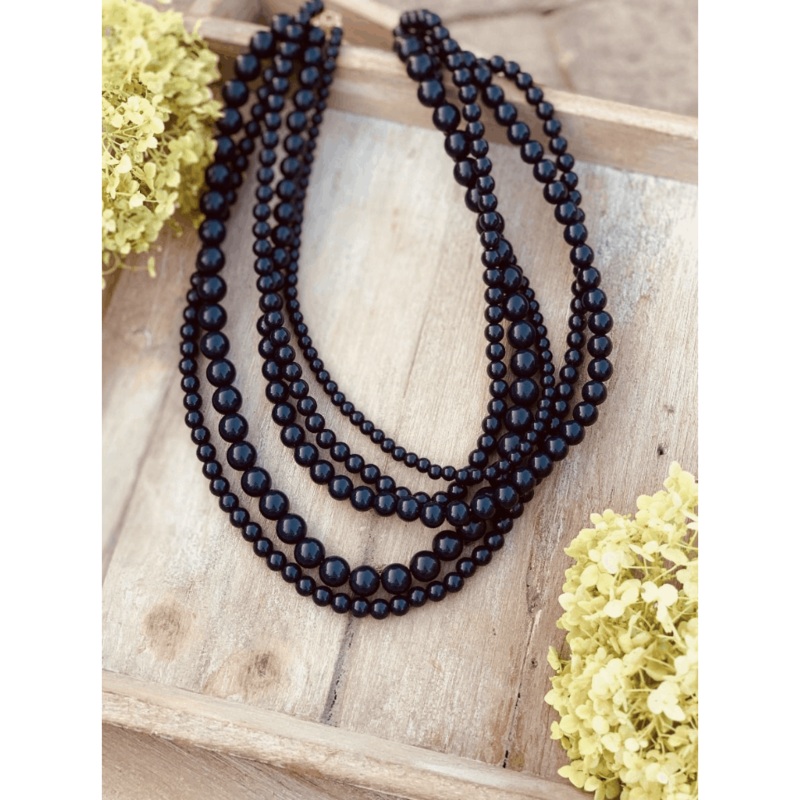 Short Multi Necklace Mustard