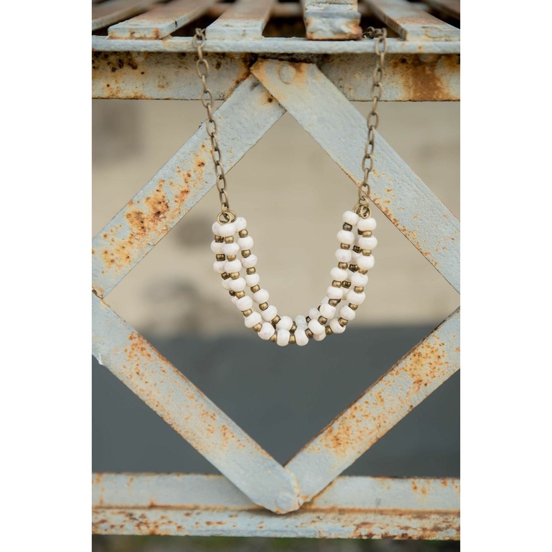Bel Koz Triple Twist Clay Necklace Black