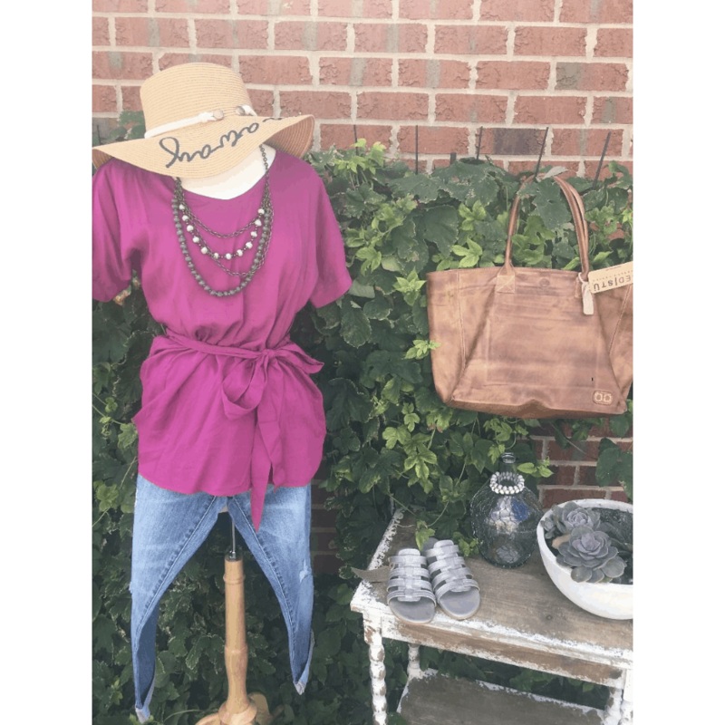 Belted Blouse Kelly Green S